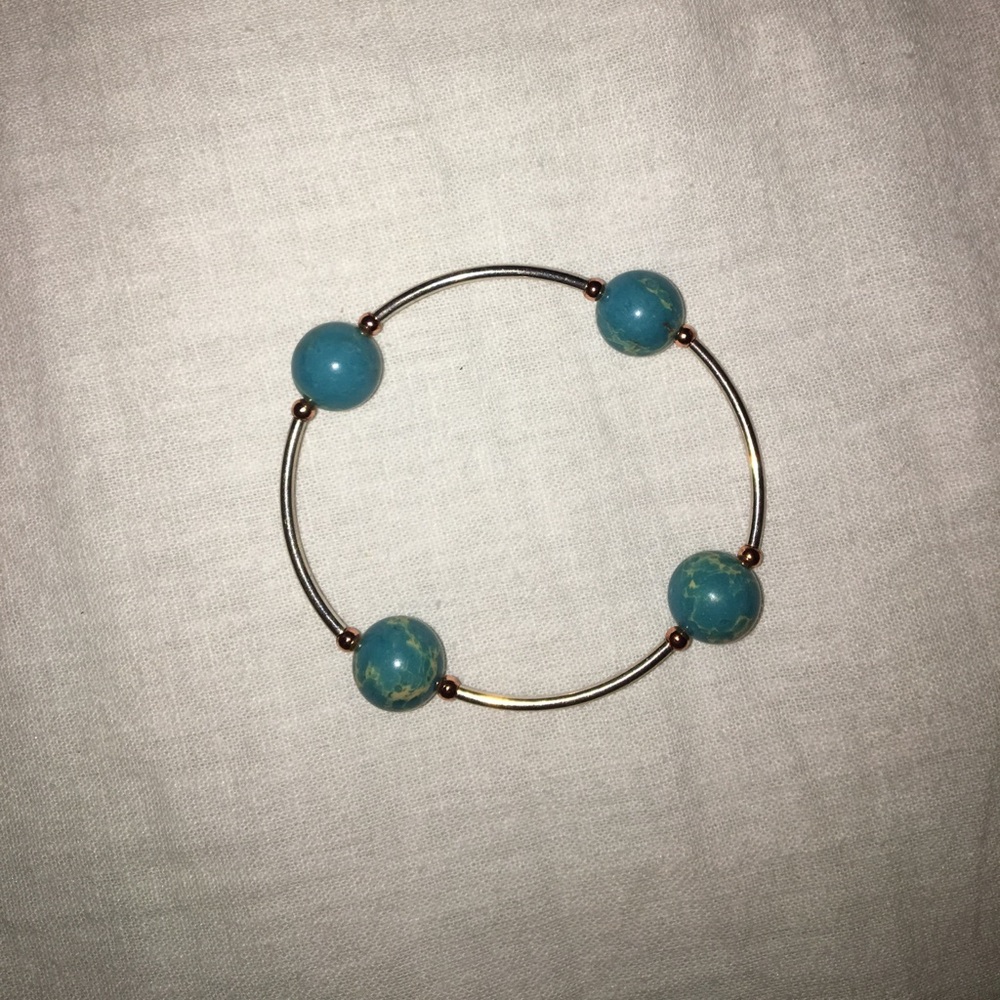 Turquoise and silver bracelet