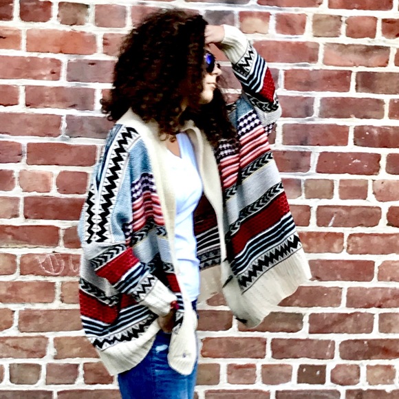 🎈SALE 🎈Boho Chic Tribal Aztec Cardigan - Picture 6 of 8