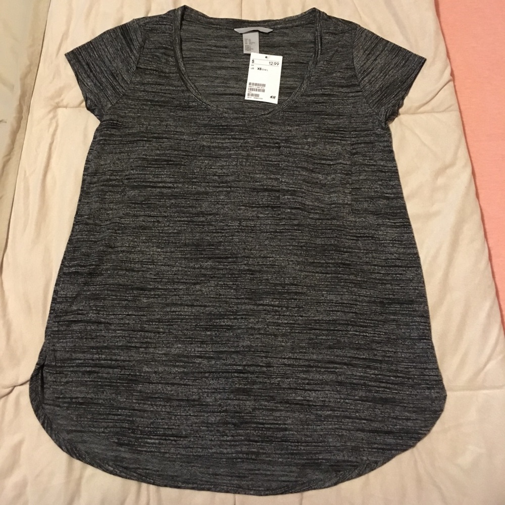 Gray H&M Pocket T-shirt