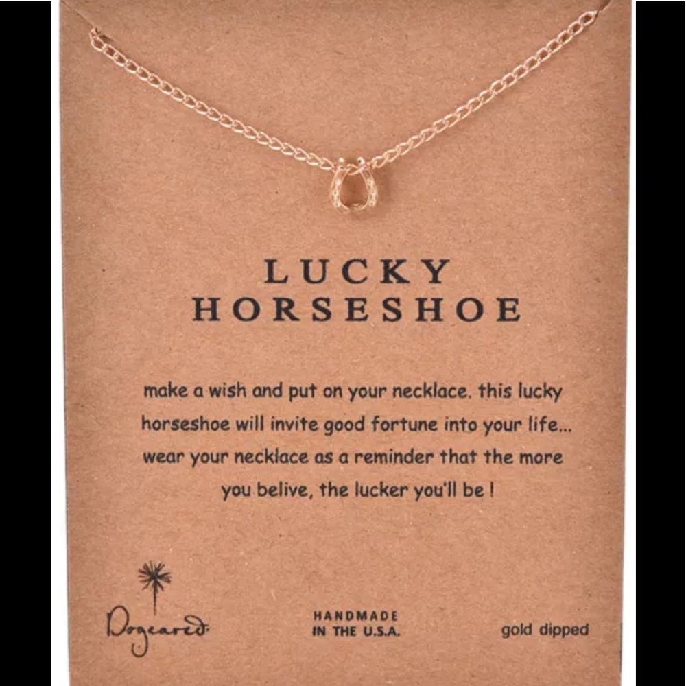 LAST ONE!! Lucky Horseshoe Gold Pendant Necklace