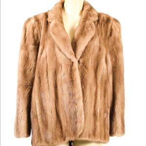Vintage Adolfo blonde mink fur jacket