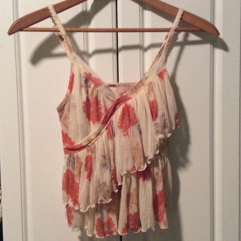 Free People XS Melbourne Floral Ruffled Tank - Picture 4 of 7