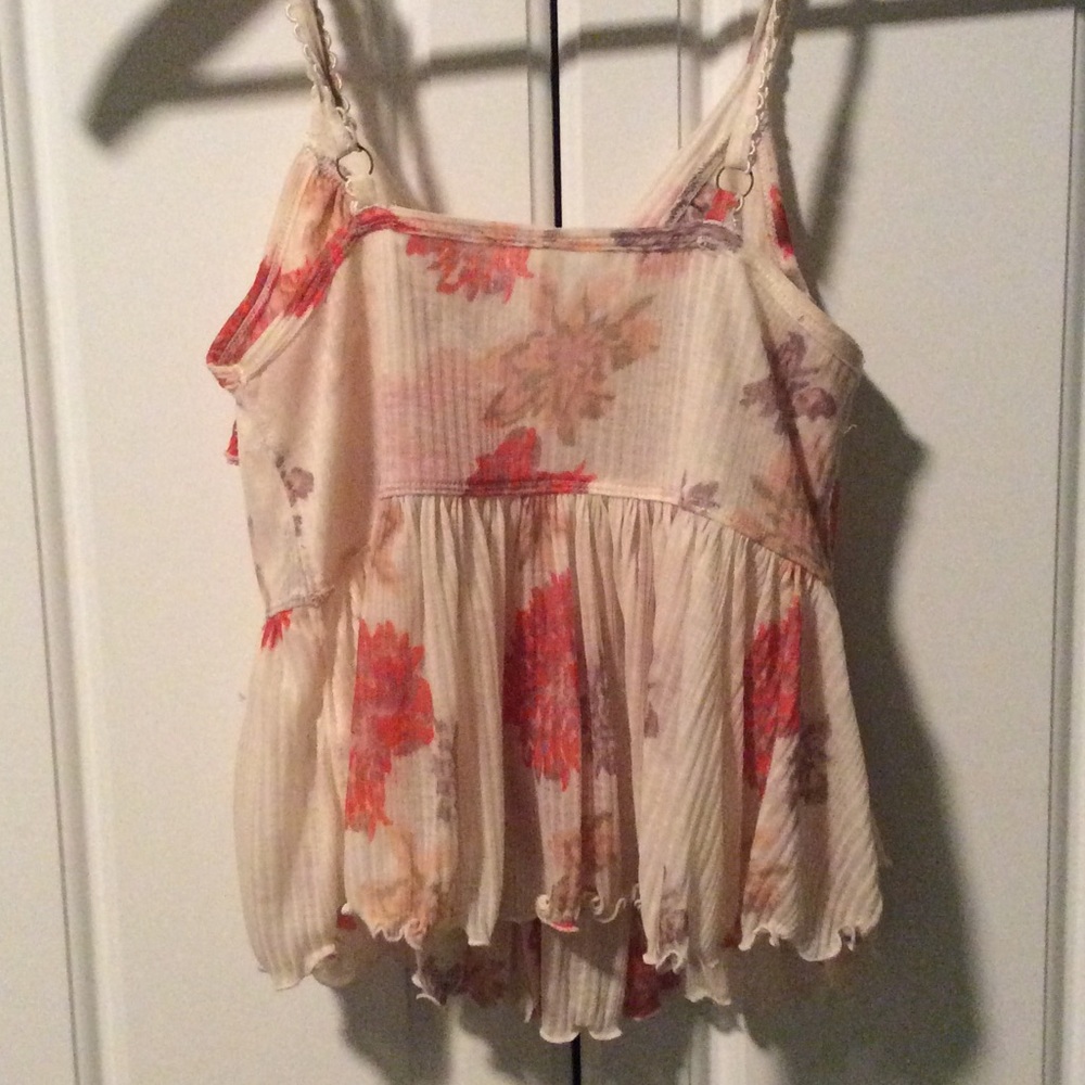 Free People XS Melbourne Floral Ruffled Tank - Picture 3 of 7
