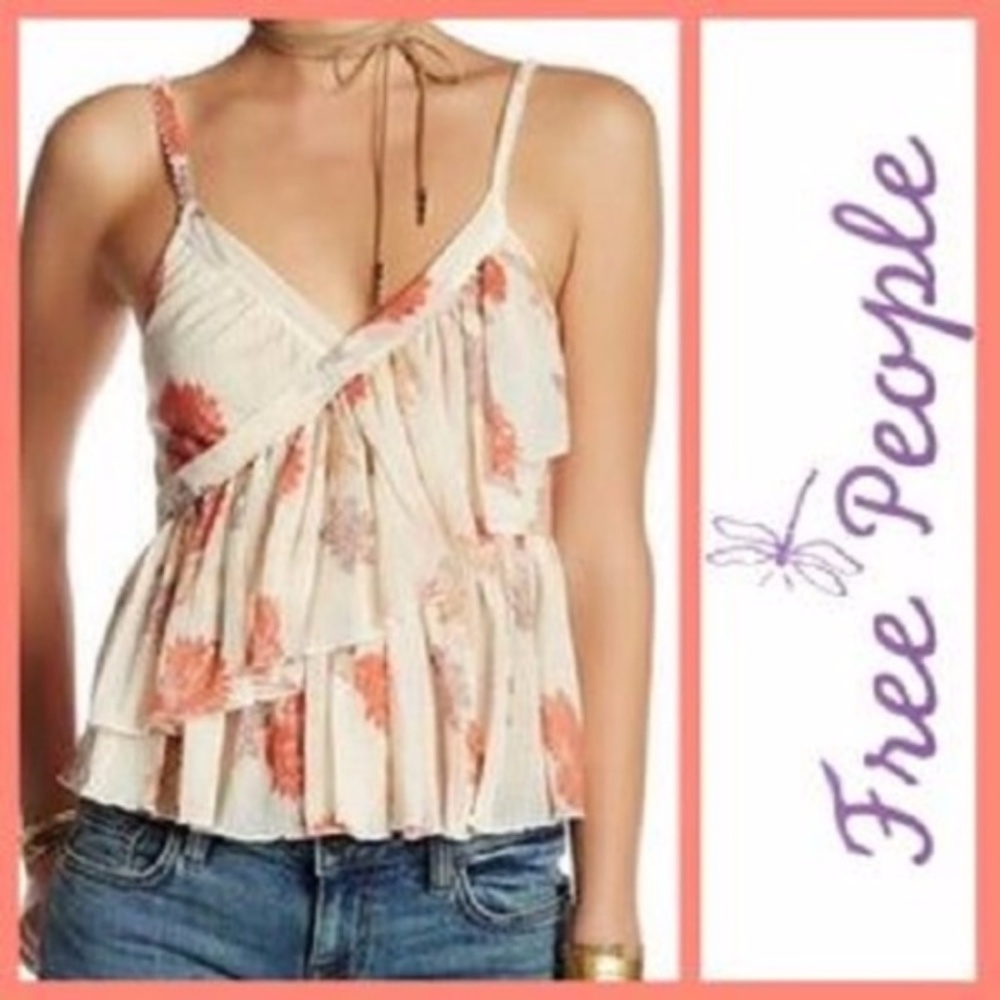 Free People XS Melbourne Floral Ruffled Tank - Picture 6 of 7