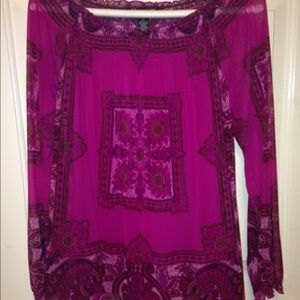 NWOT INC long-sleeve patterned top