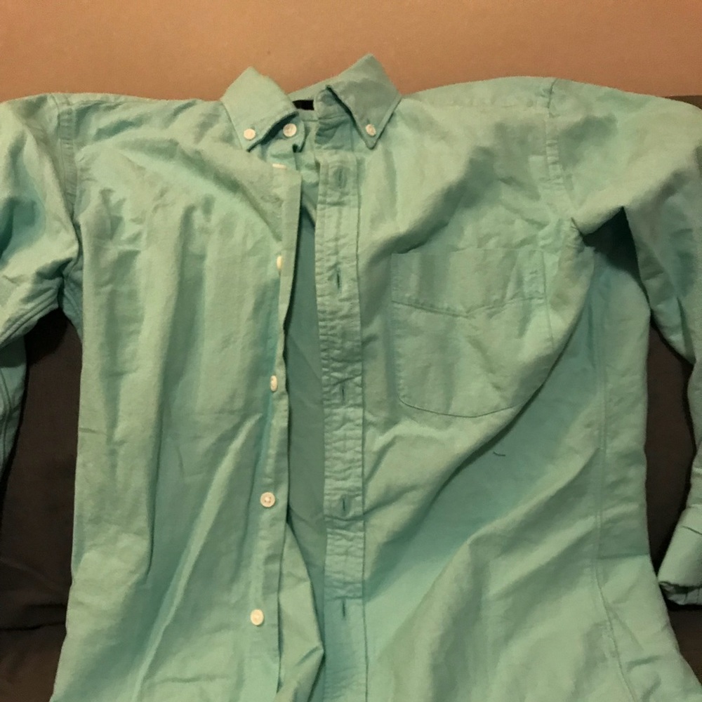 J Crew green Button down