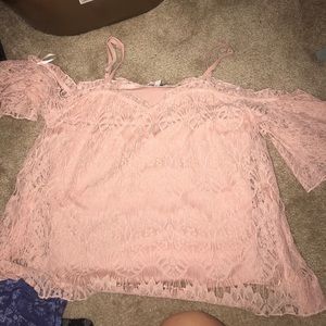 Off the shoulder lace top