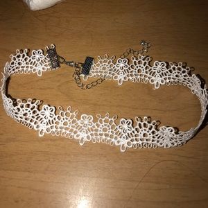 white lace choker