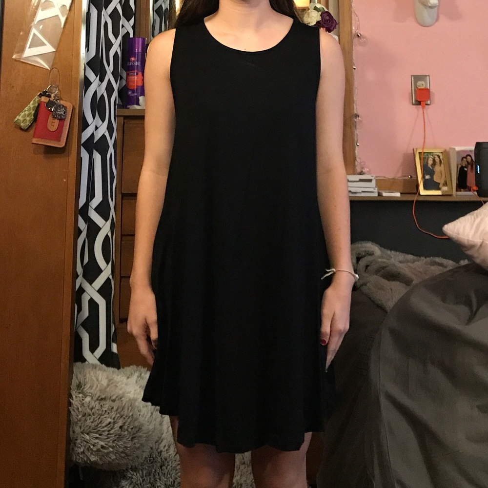 Black thick strap dress