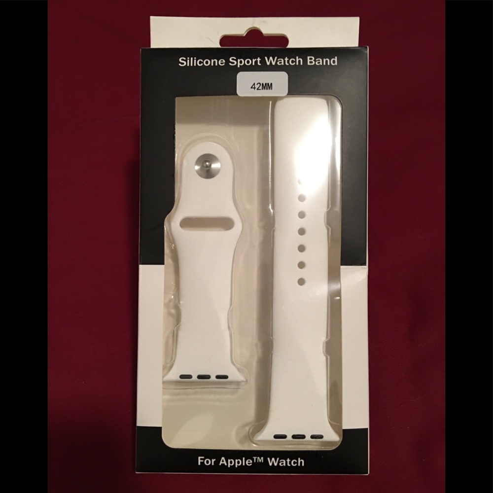 Apple watch 42 mm band, white. New, never used.