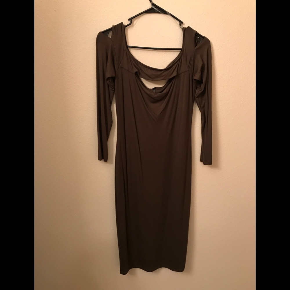 Fitted Olive Dress