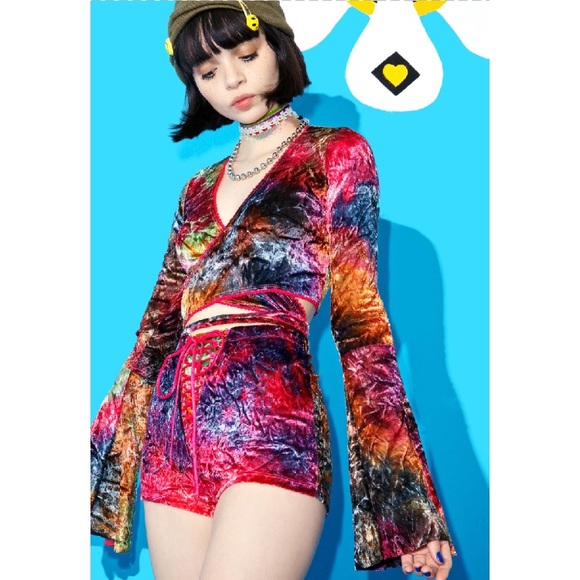 Current Mood Groovy Baby Velvet Bell Top - Picture 4 of 7