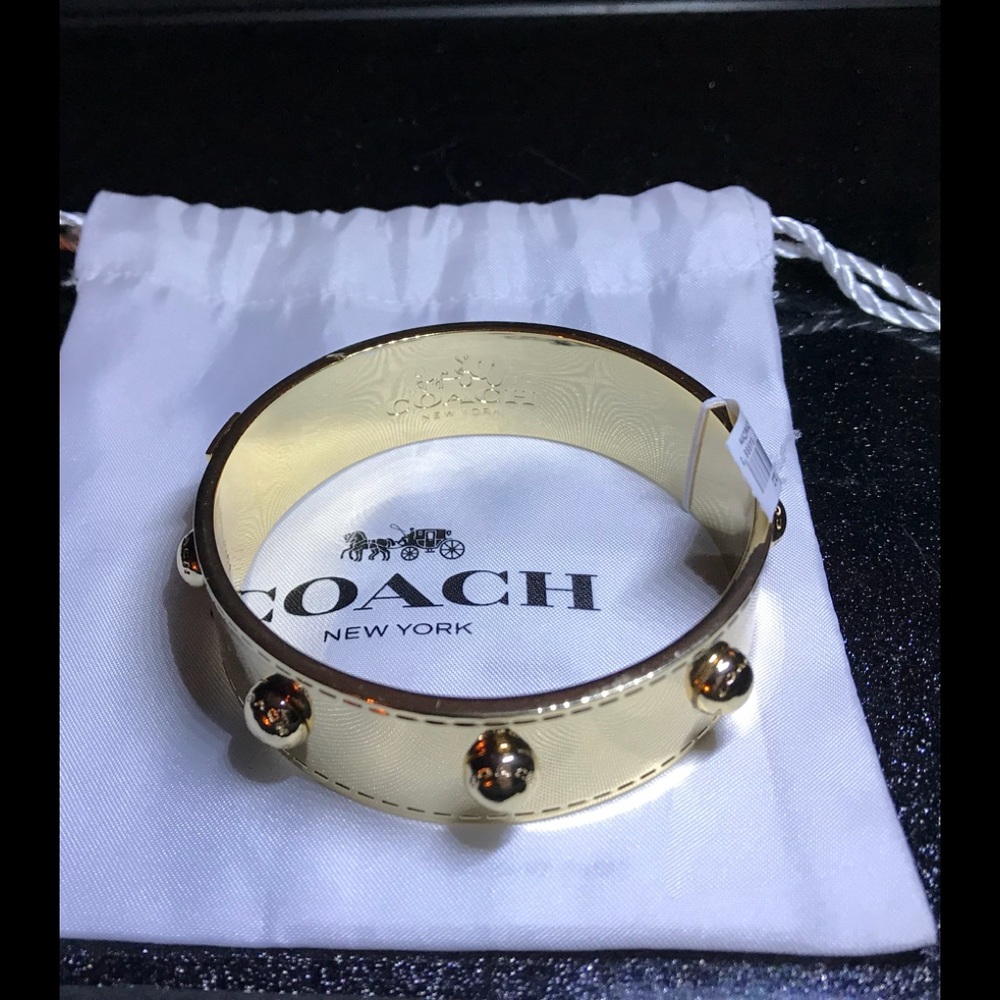 COACH gold bold bangle