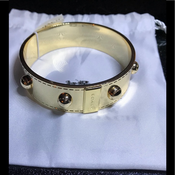 COACH gold bold bangle - Picture 3 of 5