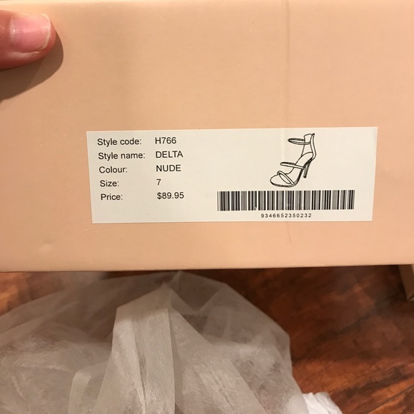 NWT BiLLiNi Nude 3 strap Delta Heel SIZE 7 - Picture 4 of 5