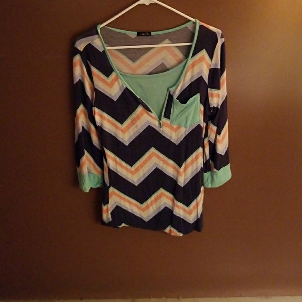 Blouse with tank top included