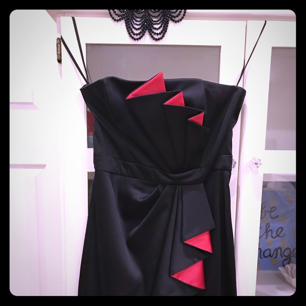 Strapless Cocktail Dress 80’s Hot Pink