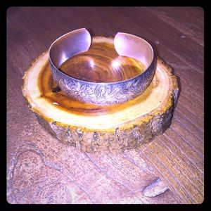 Tooled Sterling Silver Cuff Bracelet
