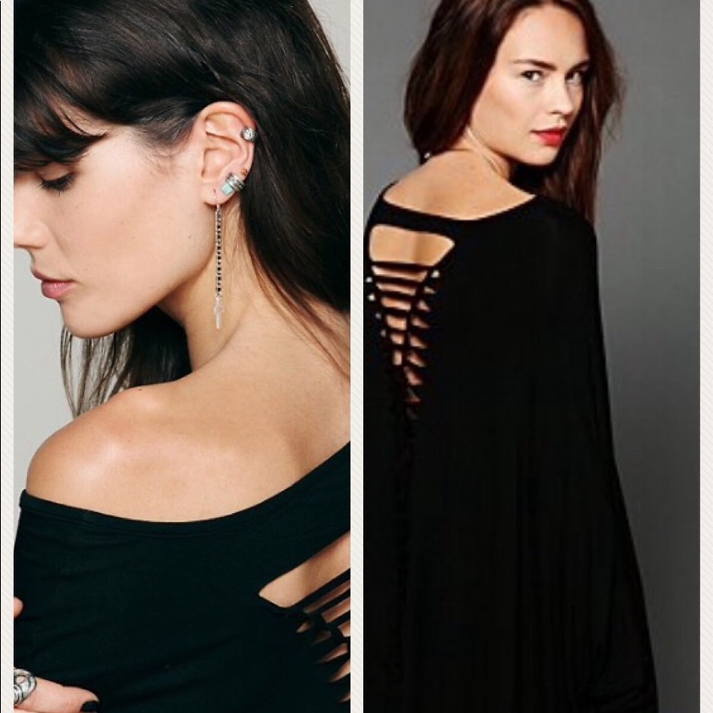 Gusty Junkies Black Oversized Tunic One Size