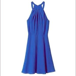 Express fit and flare halter dress