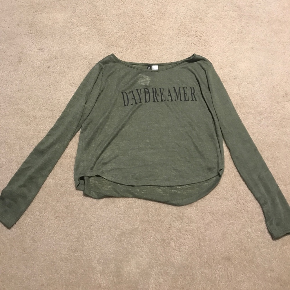 Olive crop sweater