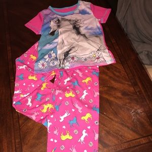 GIRLS HORSE PAJAMAS SET