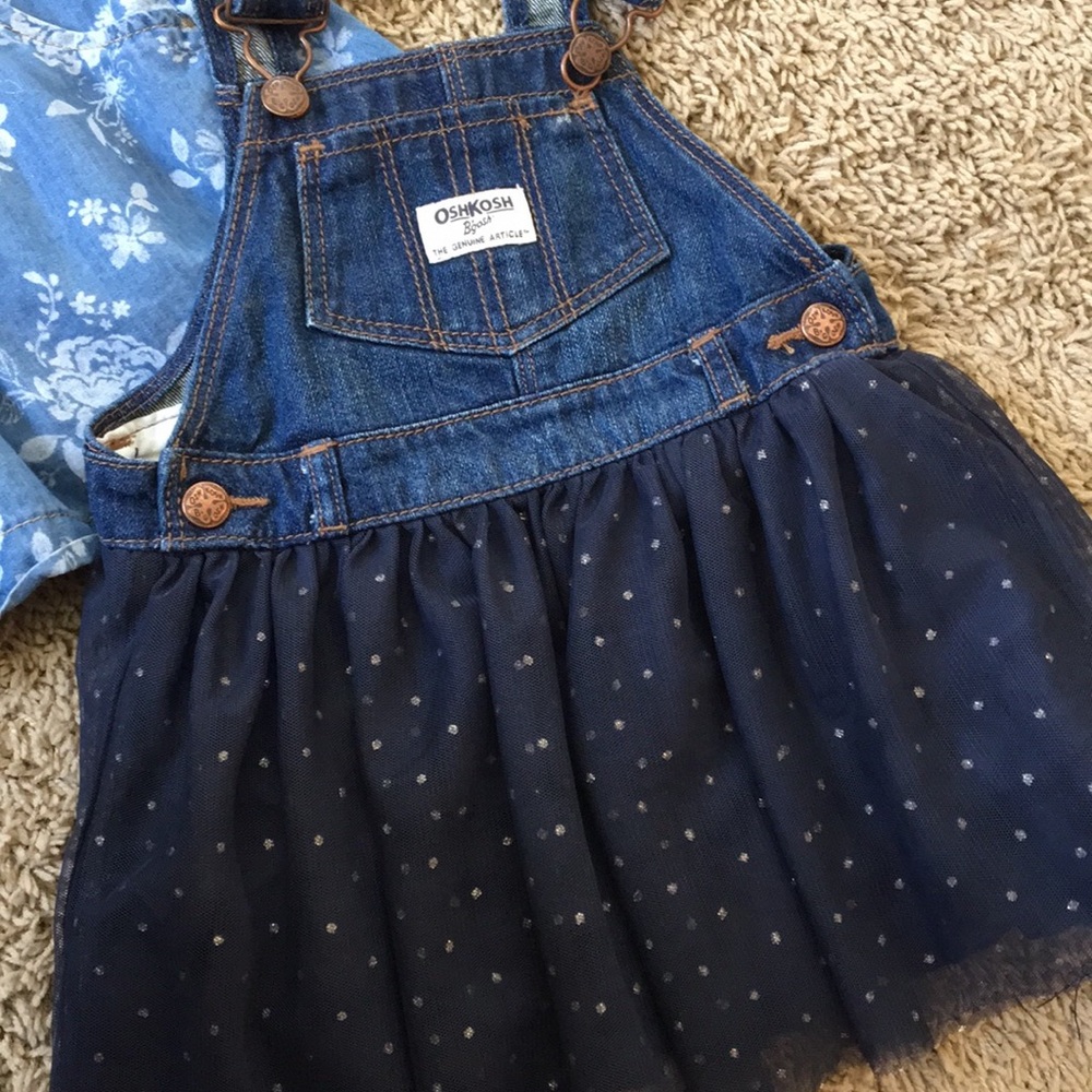 2 OshKosh Baby Girl Overalls