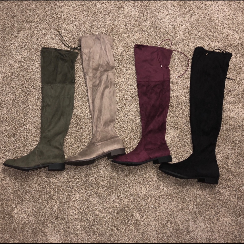 Taupe Over The Knee Boots | MAKE A OFFER - Picture 2 of 3