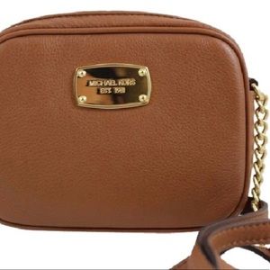 MK Hamilton Leather Small Crossbody - Brown