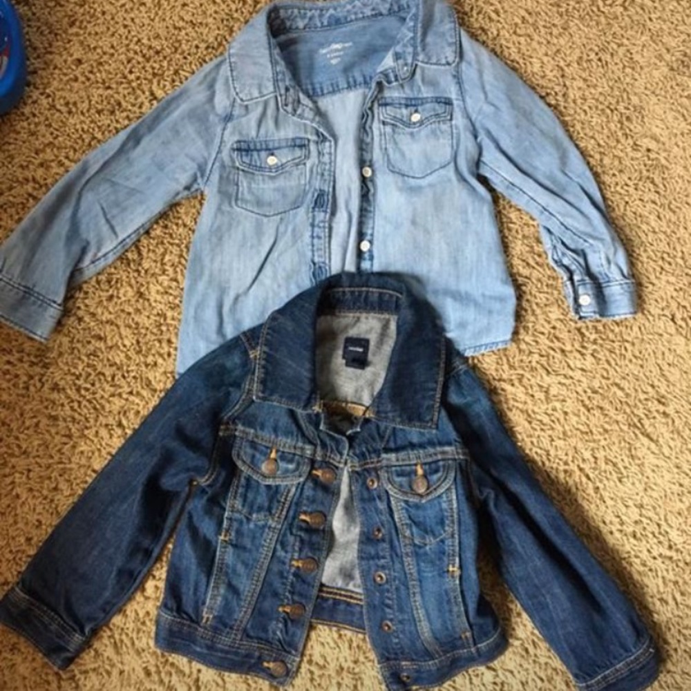 BabyGap Girl Denim Jacket + Shirt