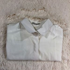 Diane Von Furstenberg White Long Sleeve Blouse