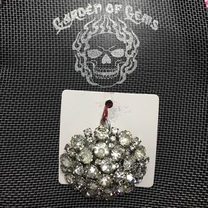 Vintage brooch repurposed snap Pendant, earring