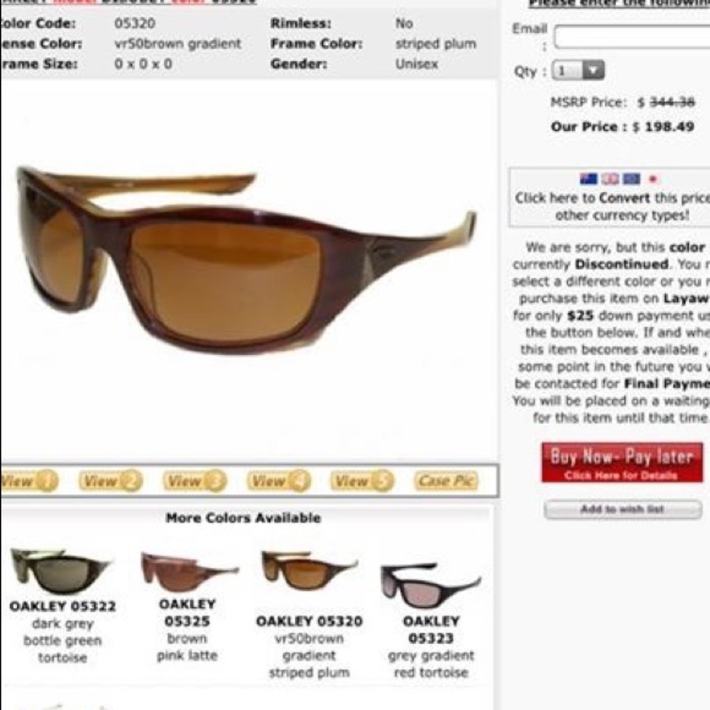 Oakley " disobey" sunglasses