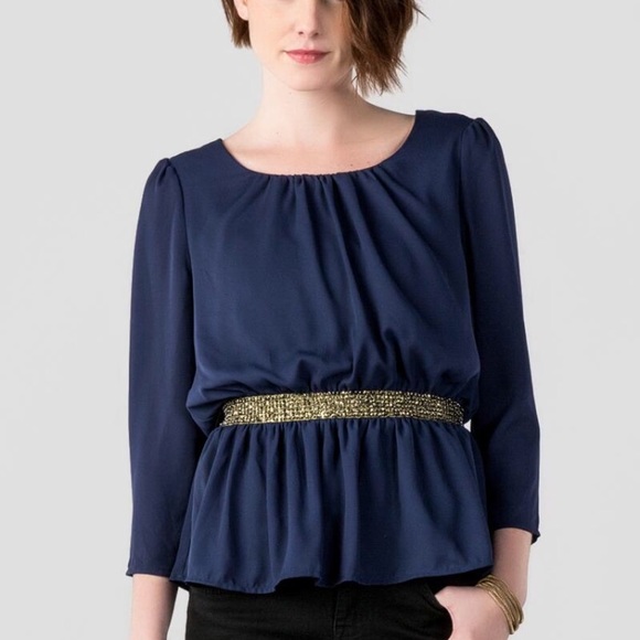 Francesca’s Collection Peplum Top - Picture 2 of 5