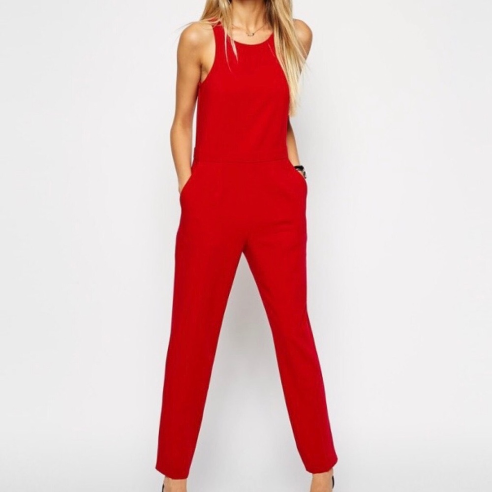 ASOS CHIC RACER JUMPSUIT WITH SHEER BACK♥️😍