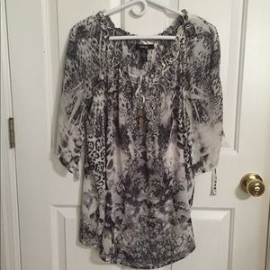 Beautiful black and white blouse