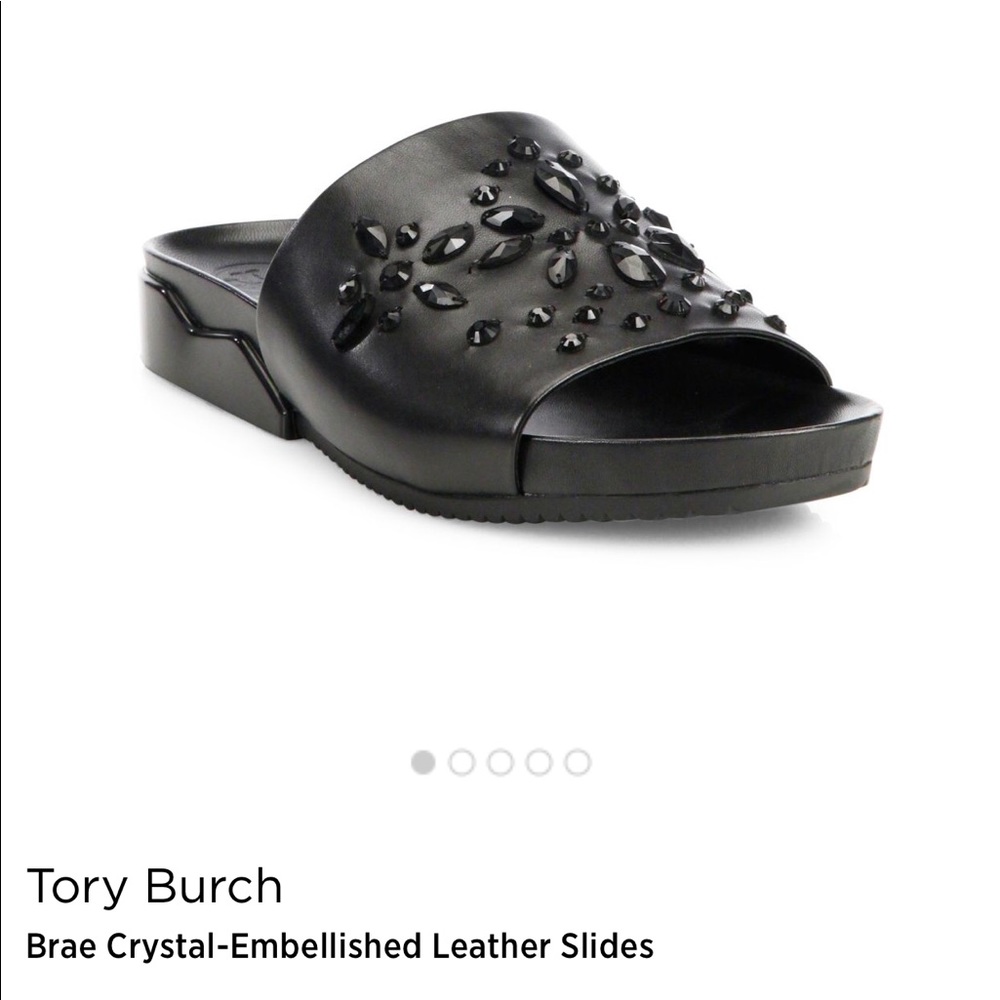 SOLD Tory Burch Black 7.5 embellished sandals