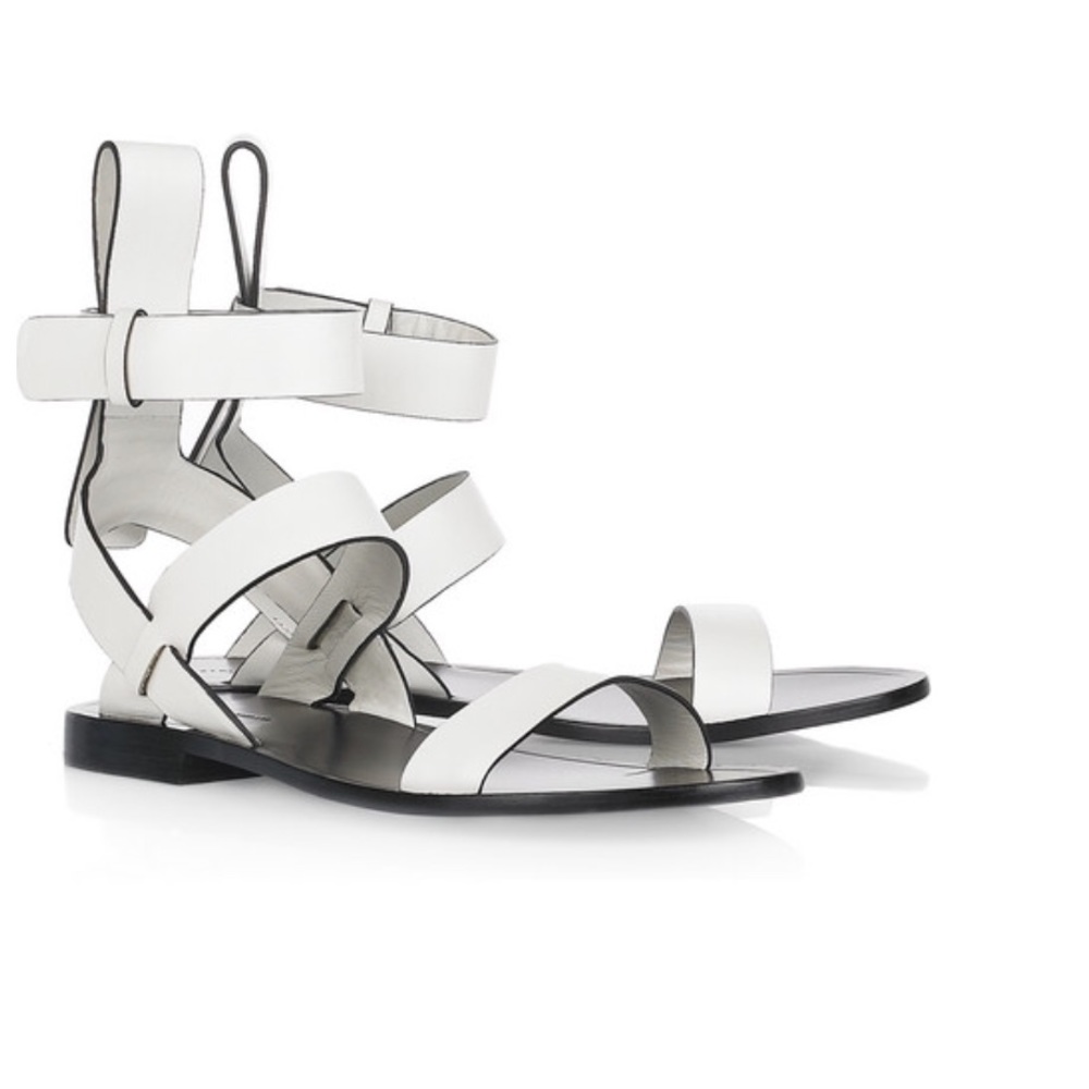 Alexander Wang White Leather Sandals
