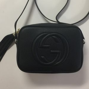 GUCCI SOHO DISCO BLACK LEATHER CROSSBODY BAG