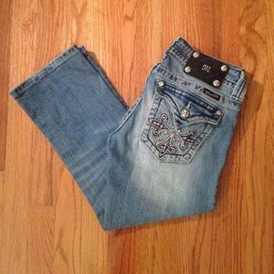 Miss Me capris rhinestone pocket size 27 JP5335P
