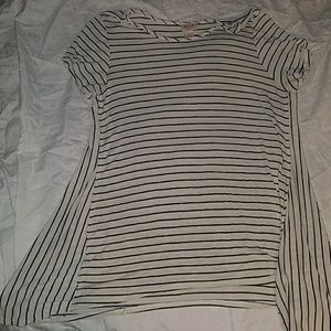 Black and white stripe loose top