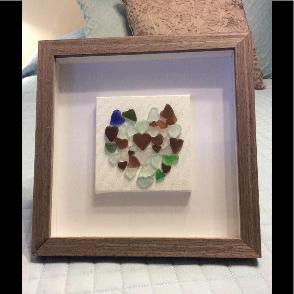 Genuine Sea Glass Hearts forming a Heart! REDUCED!