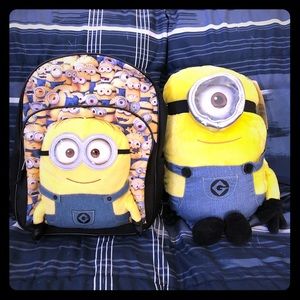 🐱 Minion Backpack & Pillow 🐱