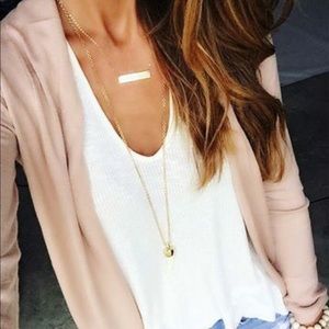 Blush/cream cardigan
