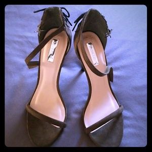 Military Green Open Toe Shoes