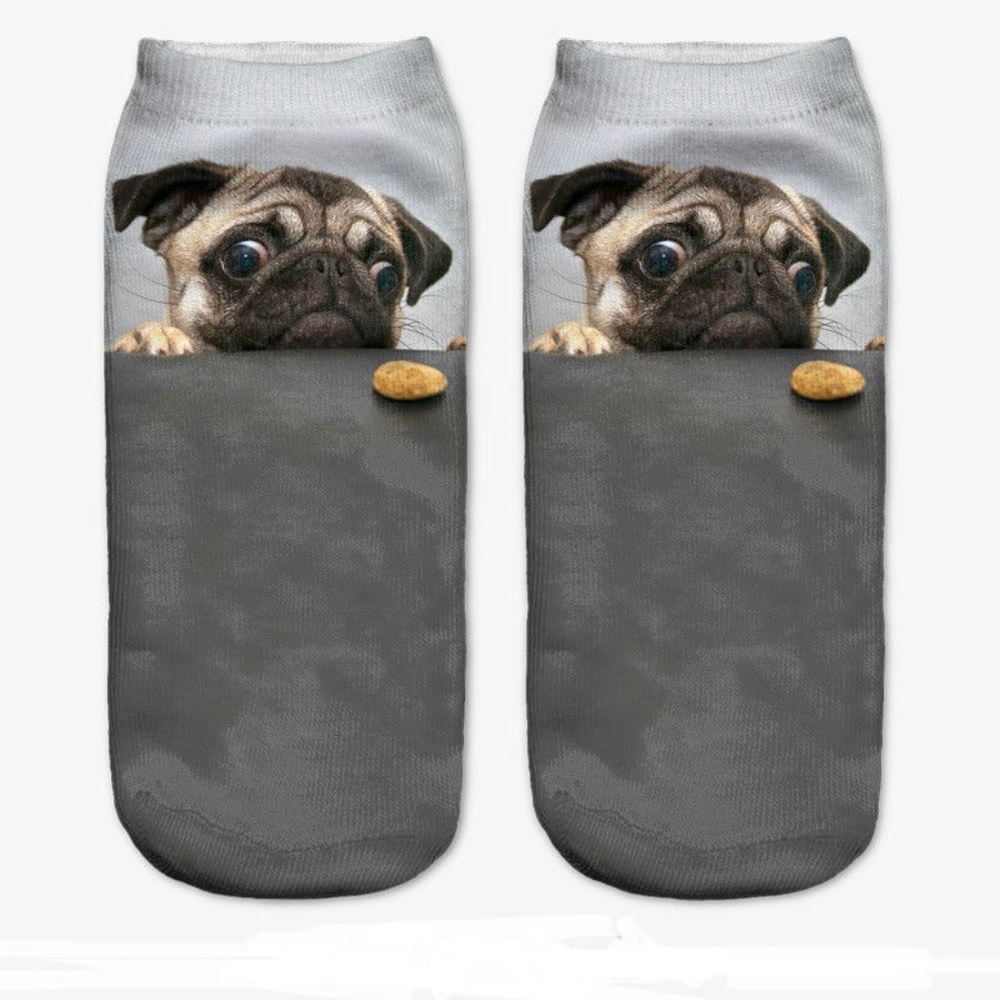 Pug Need Snack Socks NWT Snack Struggle