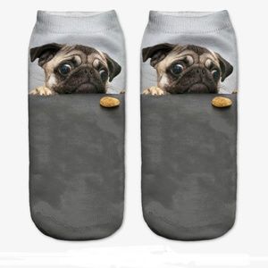 Pug Need Snack Socks NWT Snack Struggle