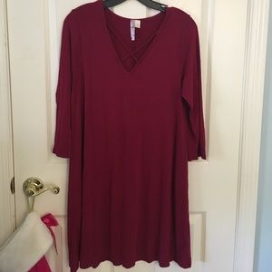 Francescas collections burgundy dress
