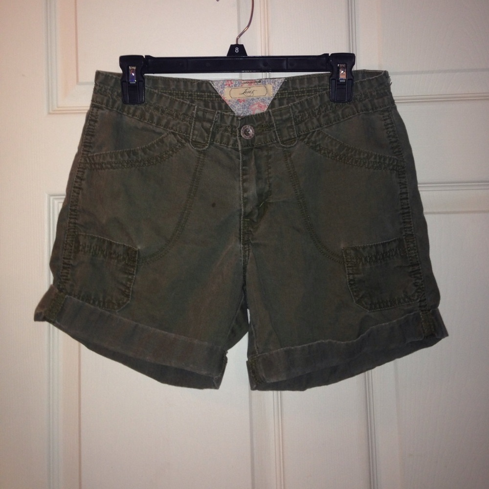 Green Levi shorts