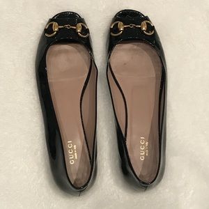 Gucci Horsebit Patent Leather Flats
